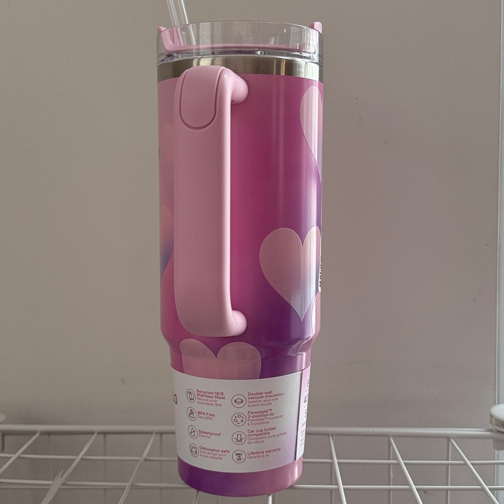 *NWT* Stanley Valentine’s Day 30oz Stainless Steel powder pink heart Gradient - Picture 8 of 11